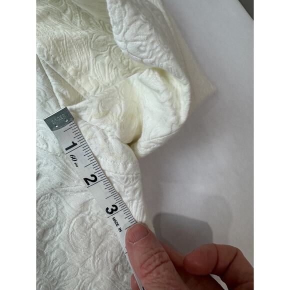 Y2k 2010 Cache Brocade Jacquard Floral Pantsuit Set Cream Zipper Blazer 0 Pant 4 - Picture 14 of 16